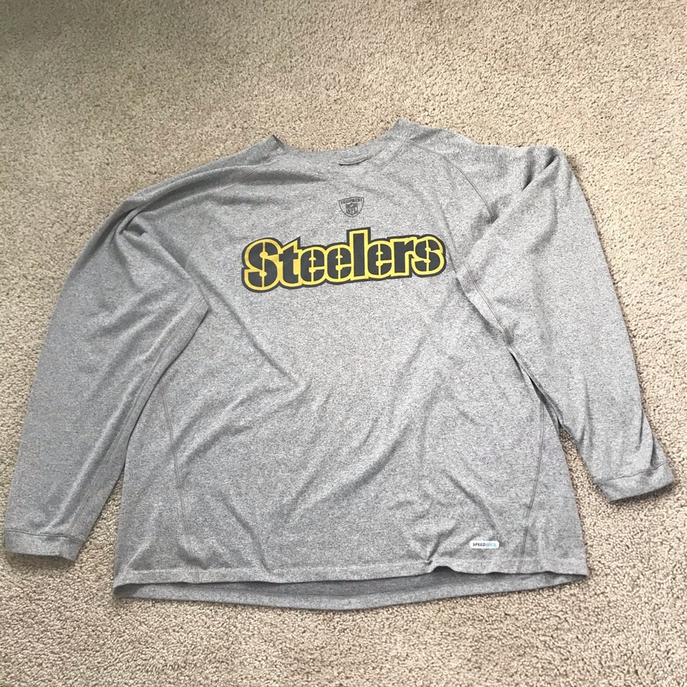 Men’s moisture wicking long sleeve Steeler shirt